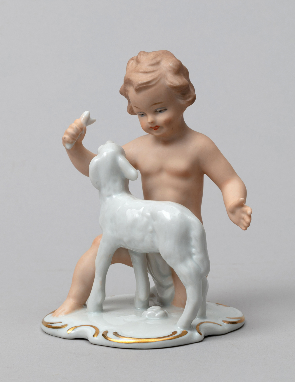 Скульптура Мальчик с овечкой - фото - 3