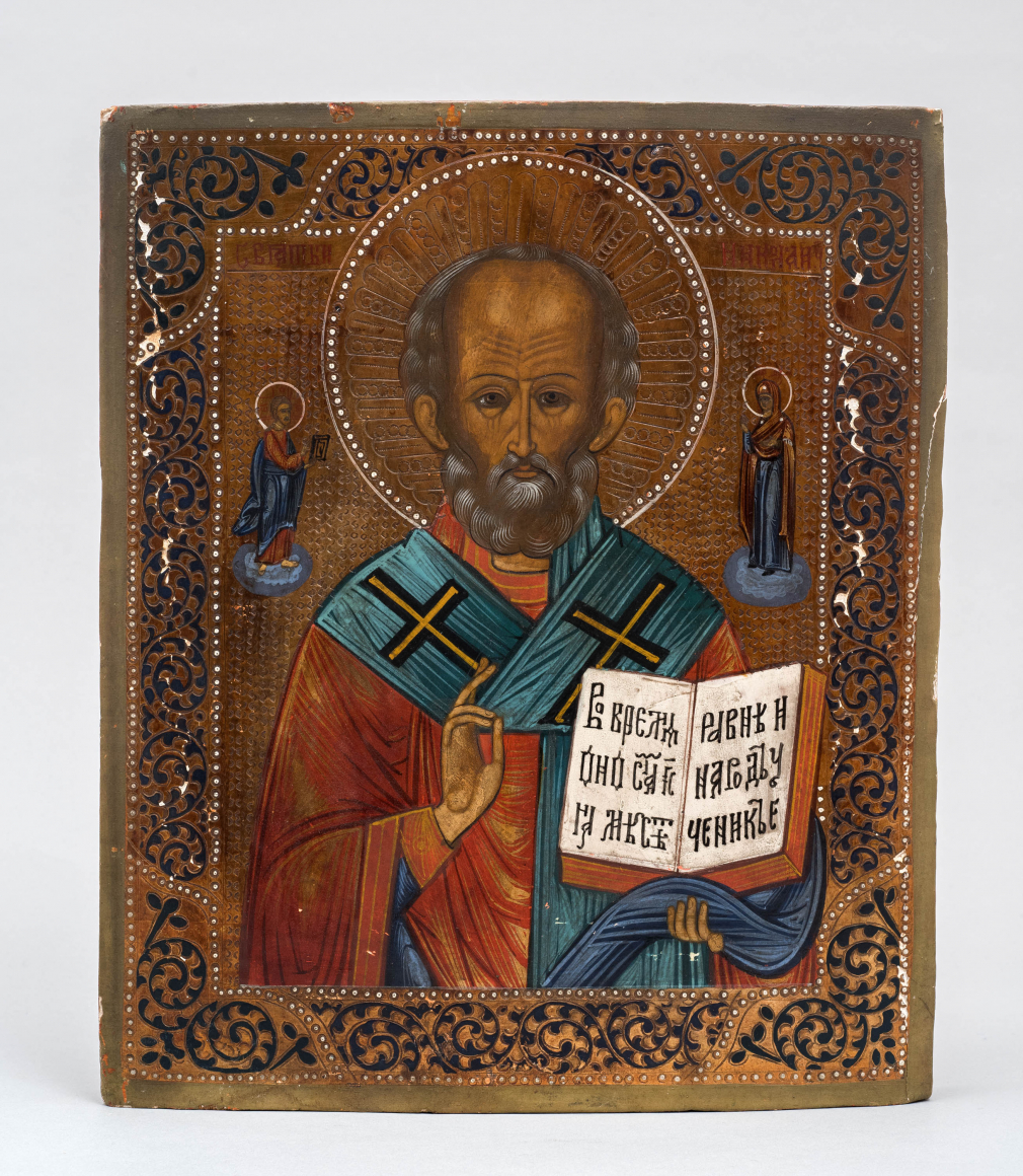 Святитель Николай икона 19 век