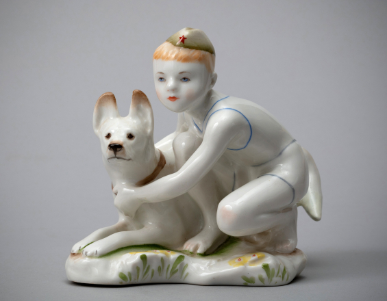 Скульптура Мальчик с собакой - фото - 4