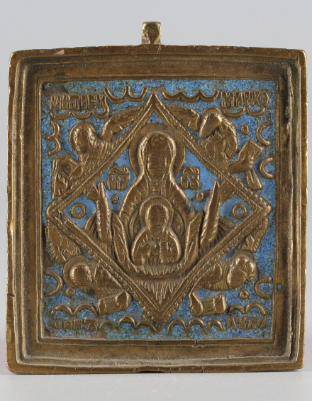Икона Богородица Неопалимая Купина с образами евангелистов - фото - 2