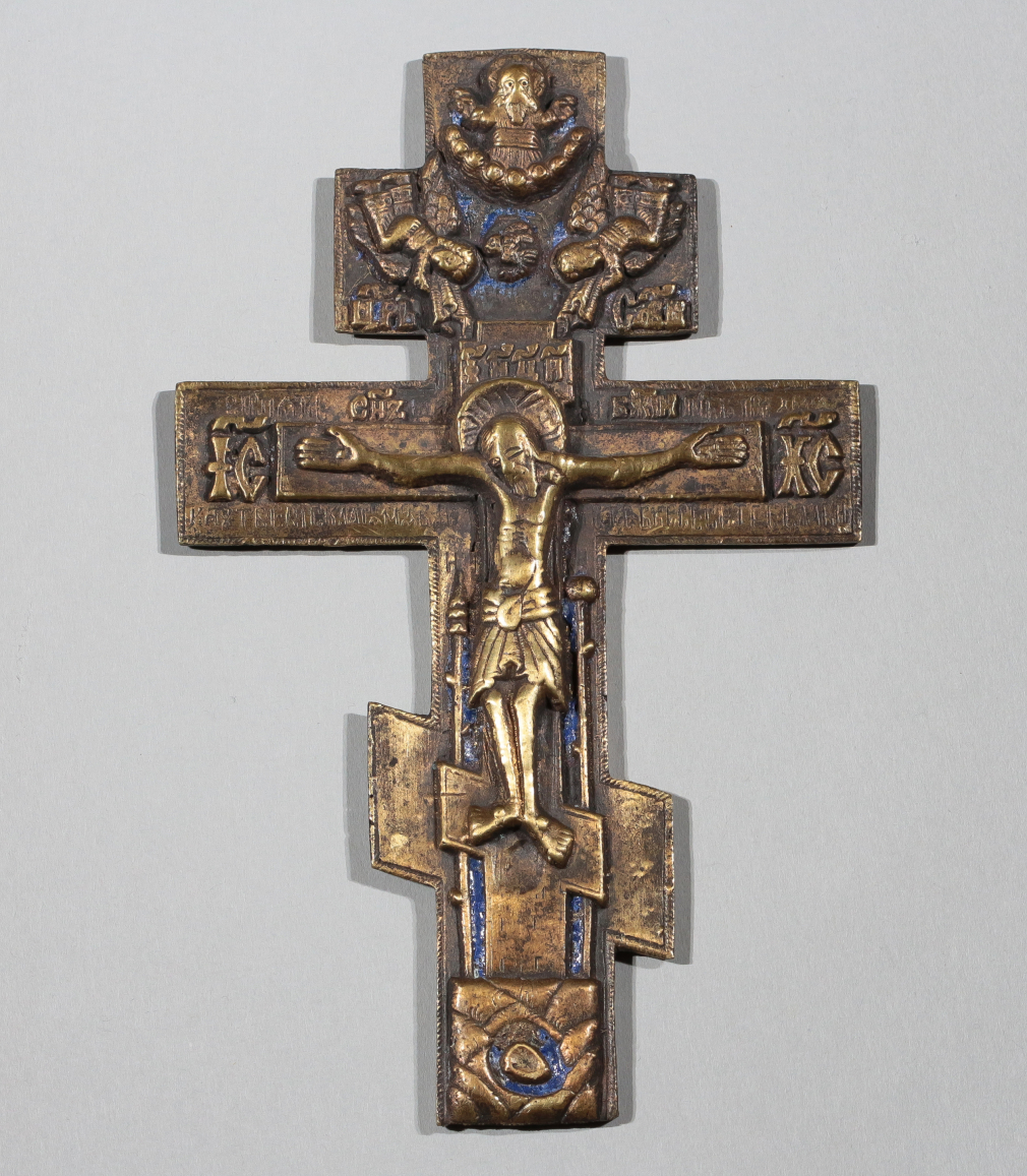 Киотный Крест Распятие Христово с похвалой кресту 254-16