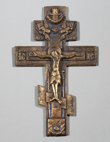 Киотный Крест Распятие Христово с похвалой кресту - фото - 4