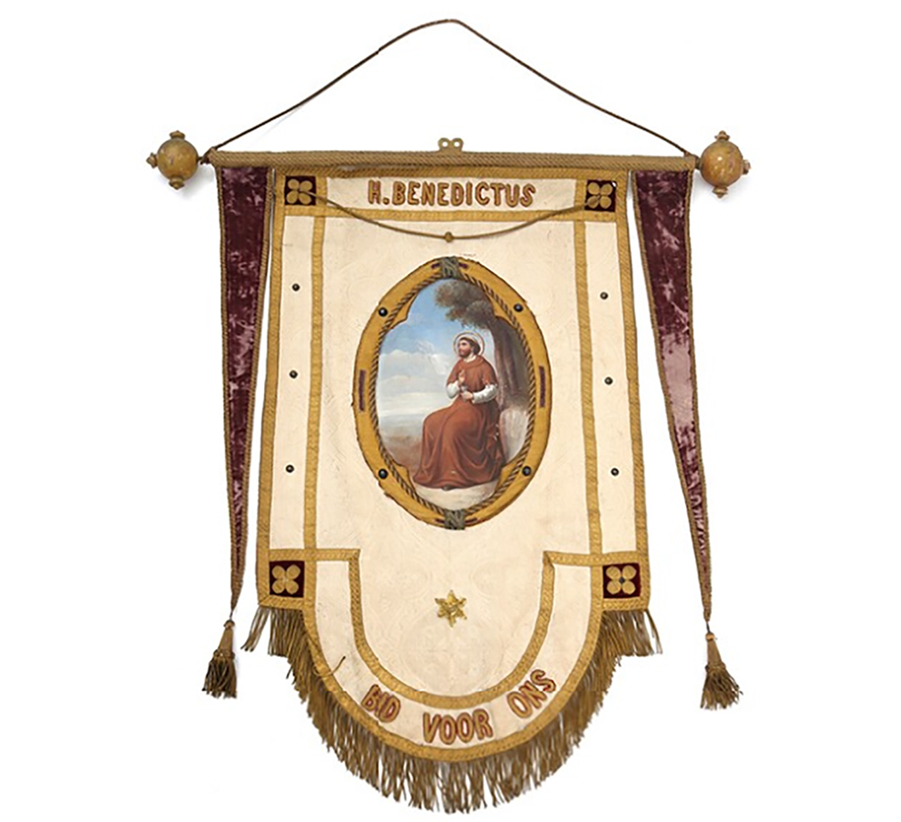 Хоругви с изображением Папы Римского Грегория I и Святого Бенедикта Нурсийского 446-17