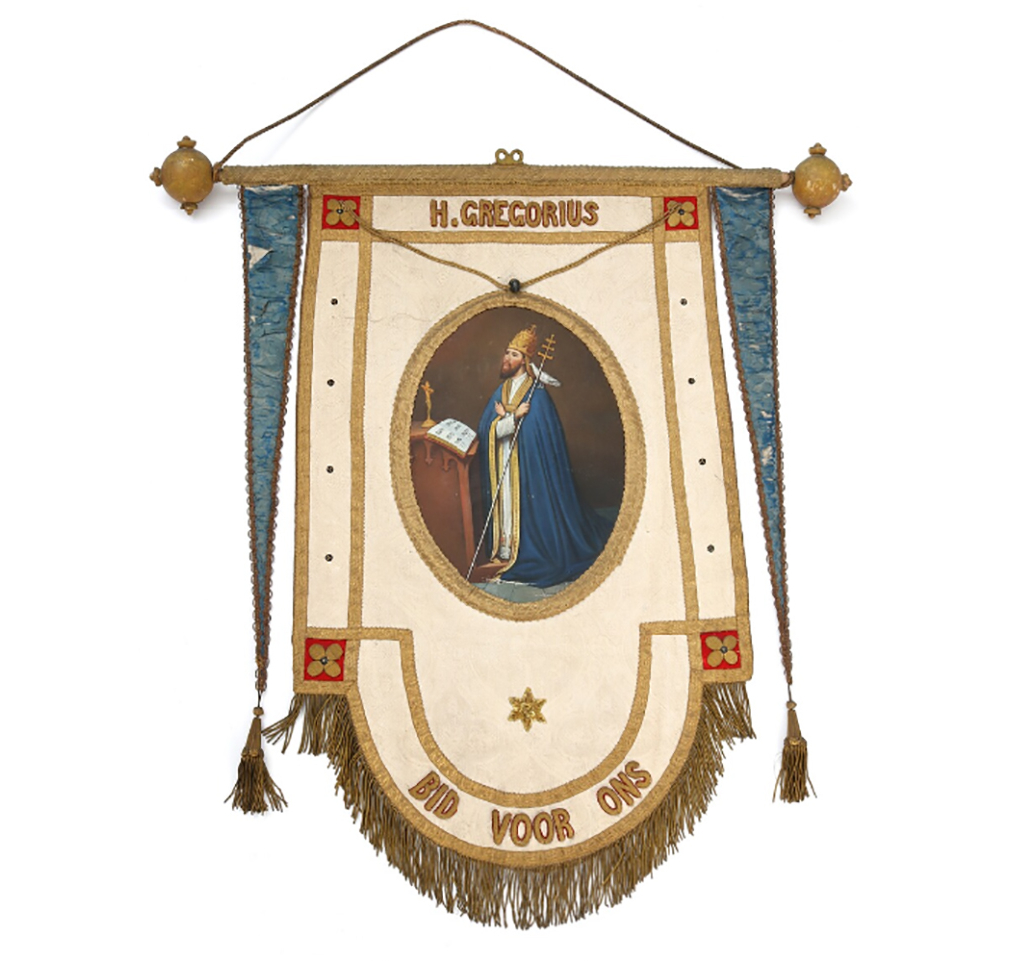 Хоругви с изображением Папы Римского Грегория I и Святого Бенедикта Нурсийского 446-17