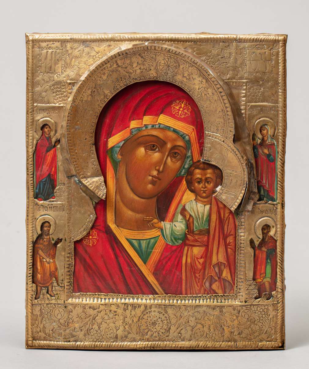 Старинная Икона Богородица Казанская 486-17