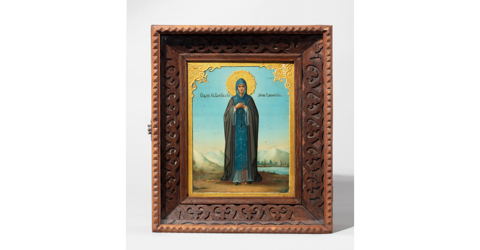 Купить старинную Икону Святая Княгиня Анна Кашинская в антикварном ...