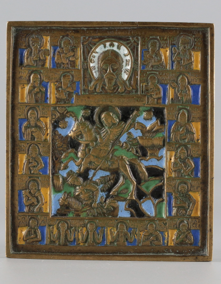 Икона Святой Дмитрий с избранными святыми - фото - 3