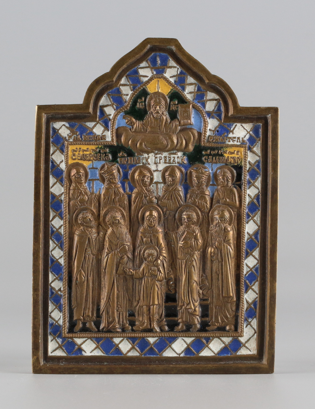 Икона Святые Кирик и Иулитта с избранными святыми 358-18