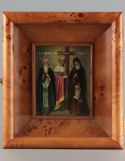 Икона Святая Елена с преподобными Арсением и Герасимом - фото - 5