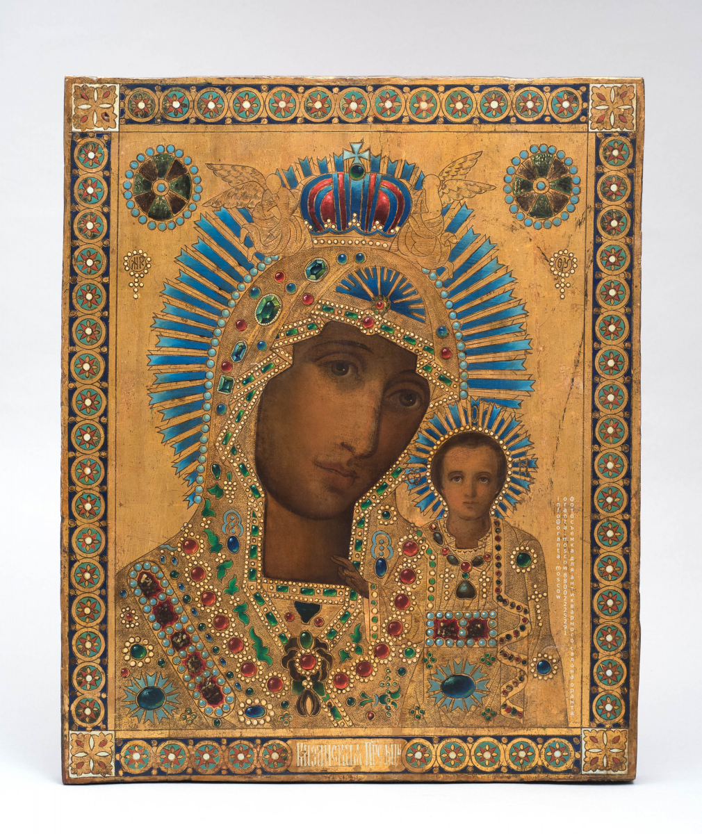 Двухсторонняя икона. Богородица Казанская со святой Параскевой Пятницей 101-19