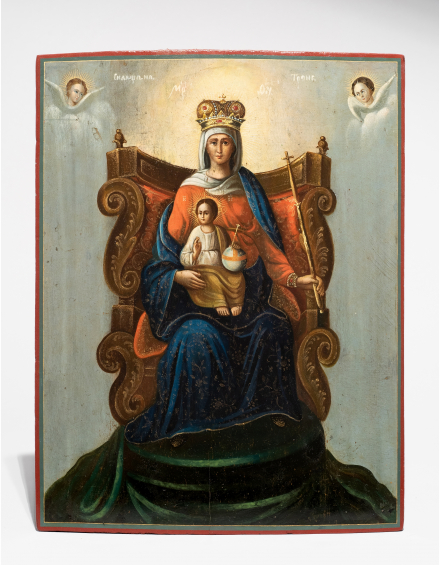 Икона Богородица на троне / Всецарица - фото - 4