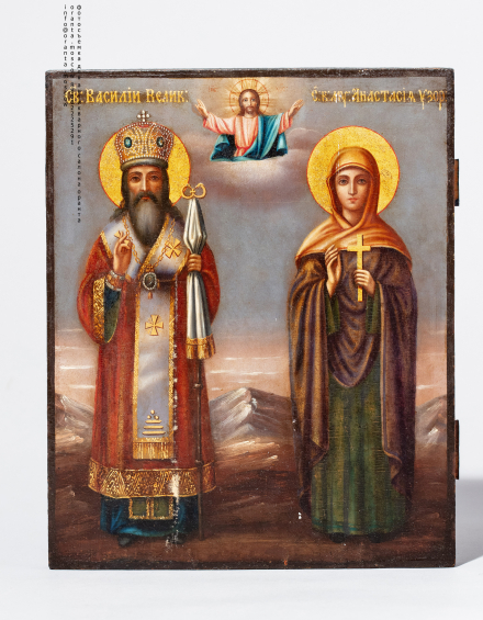 Икона Святые Василий Великий и Анастасия - фото - 6