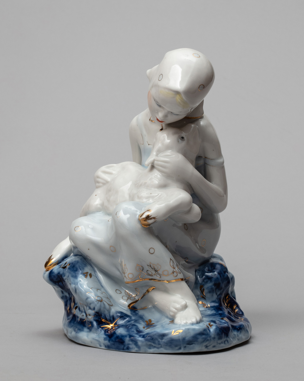 Скульптура Аленушка с козленком, скульптор Т.Самойлова - фото - 3