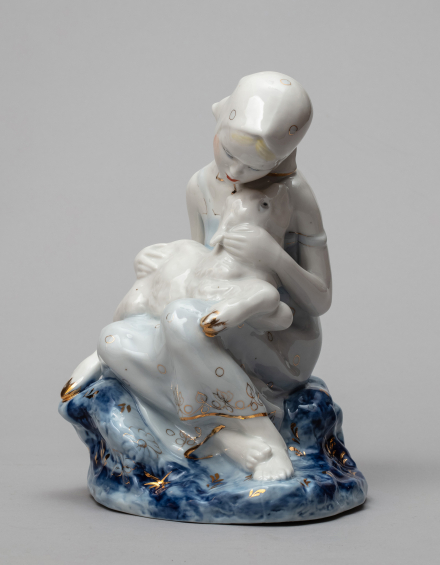 Скульптура Аленушка с козленком, скульптор Т.Самойлова - фото - 3