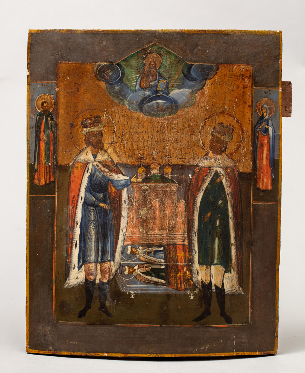 Икона Святые Борис и Глеб с предстоящими святыми - фото - 3