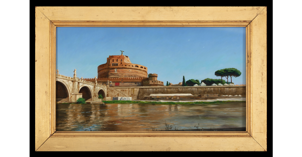 Купить старинную Римский Замок Святого Ангела с берега Тибра/ Роман ...