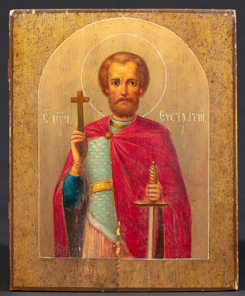 Икона Святой мученик Евстратий 371-21
