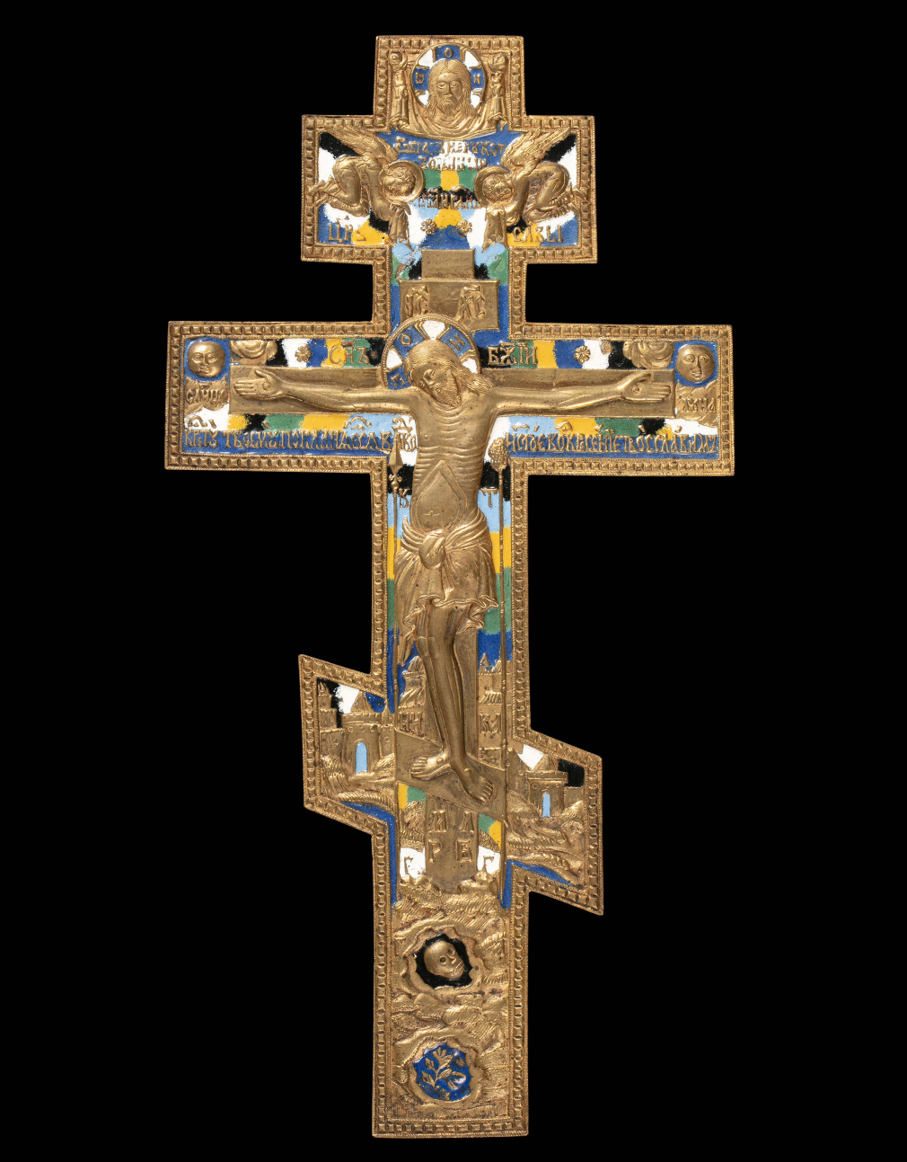 Крест Распятие Христово с эмалью - фото - 7