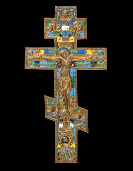Крест Распятие Христово с эмалью - фото - 5