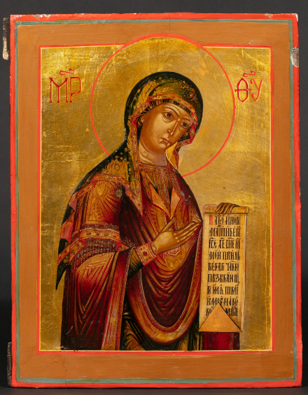 Икона Богородица из Деисусного чина - фото - 4