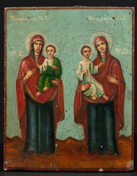 Икона Богородица Тихвинская и Богородица Новодворская - фото - 2