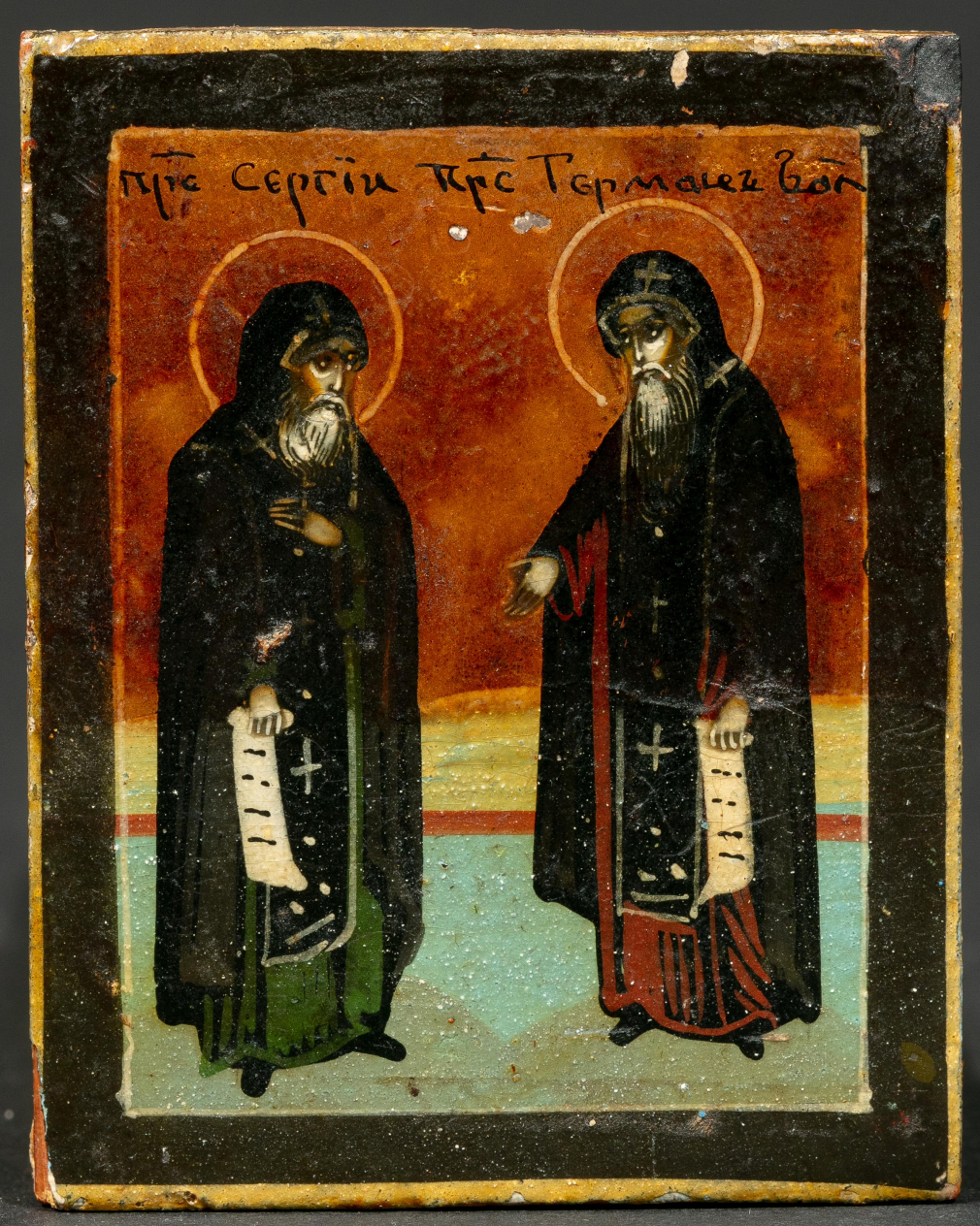 Икона преподобные Сергий и Герман Валаамские - фото - 2