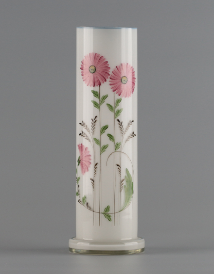 Стеклянная ваза с росписью - фото - 1