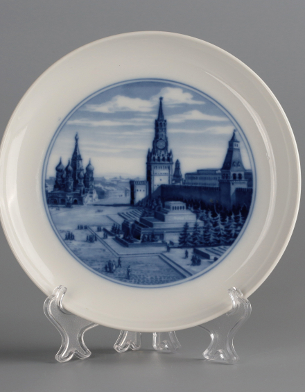 Тарелка декоративная с видом Кремля Meissen - фото - 2