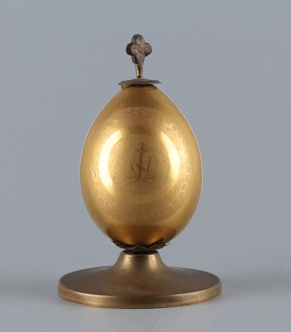 Яйцо пасхальное на подставке Святой Александр Невский 114-19