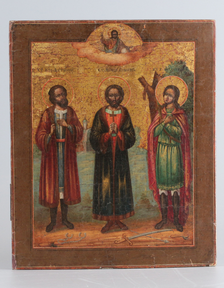 Икона Святые Виленские мученики Антоний, Иоанн и Евстафий - фото - 2