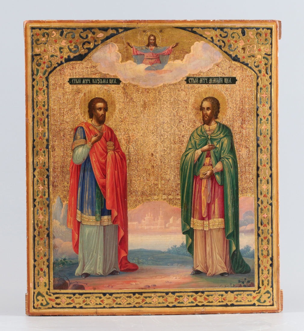 Икона Святые мученики Косма и Дамиан целители - фото - 2