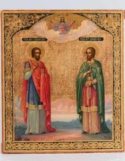 Икона Святые мученики Косма и Дамиан целители - фото - 2