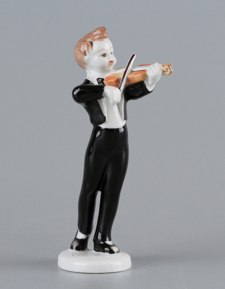 Фарфоровая статуэтка Юный скрипач - фото - 4