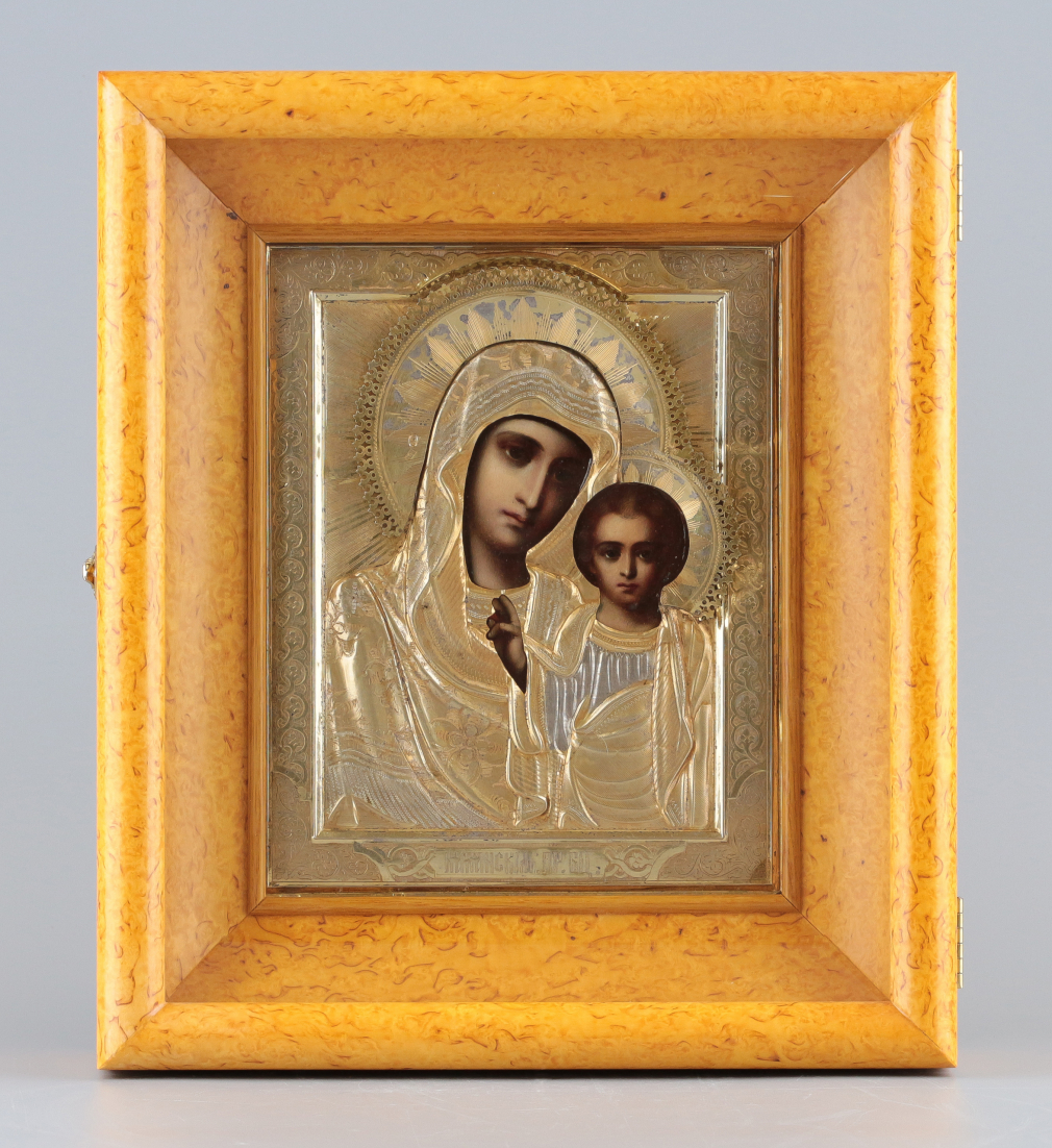 Икона в серебряном окладе Богоматерь Казанская 0046-23