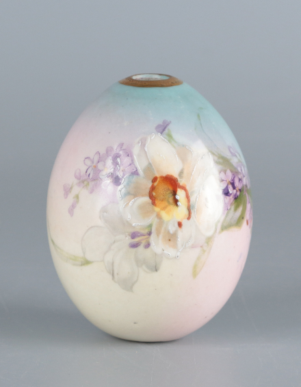 Яйцо пасхальное фарфоровое с цветочным рисунком - фото - 2