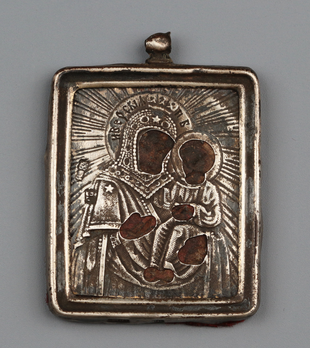 Нательная икона Богородица Иверская - фото - 1