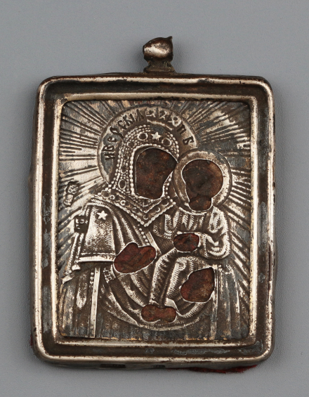 Нательная икона Богородица Иверская - фото - 1