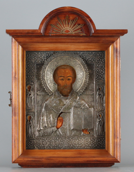 Икона Святой Николай Чудотворец с дарственной надписью - фото - 6