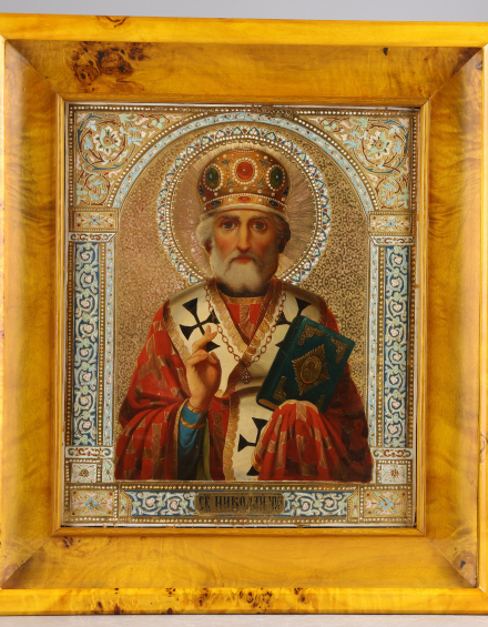 Икона Святой Николай Чудотворец в стиле модерн - фото - 3