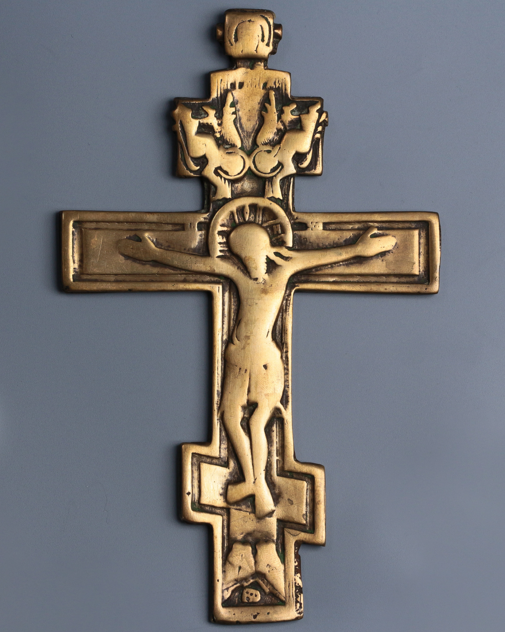 Крест меднолитое Распятие Христово - фото - 2