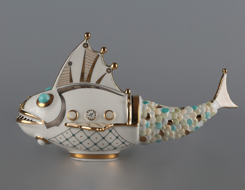 Скульптура Рыба Ерш Стимпанк 000565