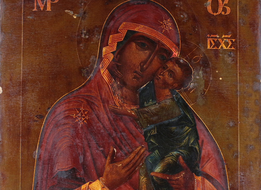 Икона Богородица Толгская в серебряном окладе список с чудотворной иконы 00431-24