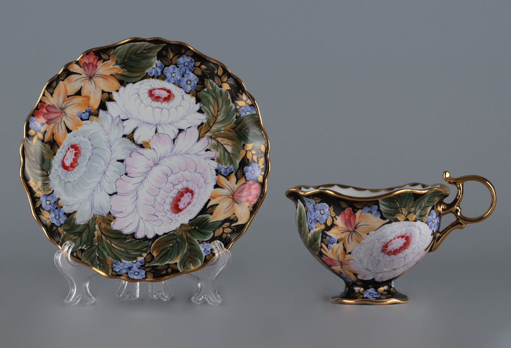 Чайная пара Цветы - фото - 1