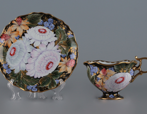 Чайная пара Цветы - фото - 1