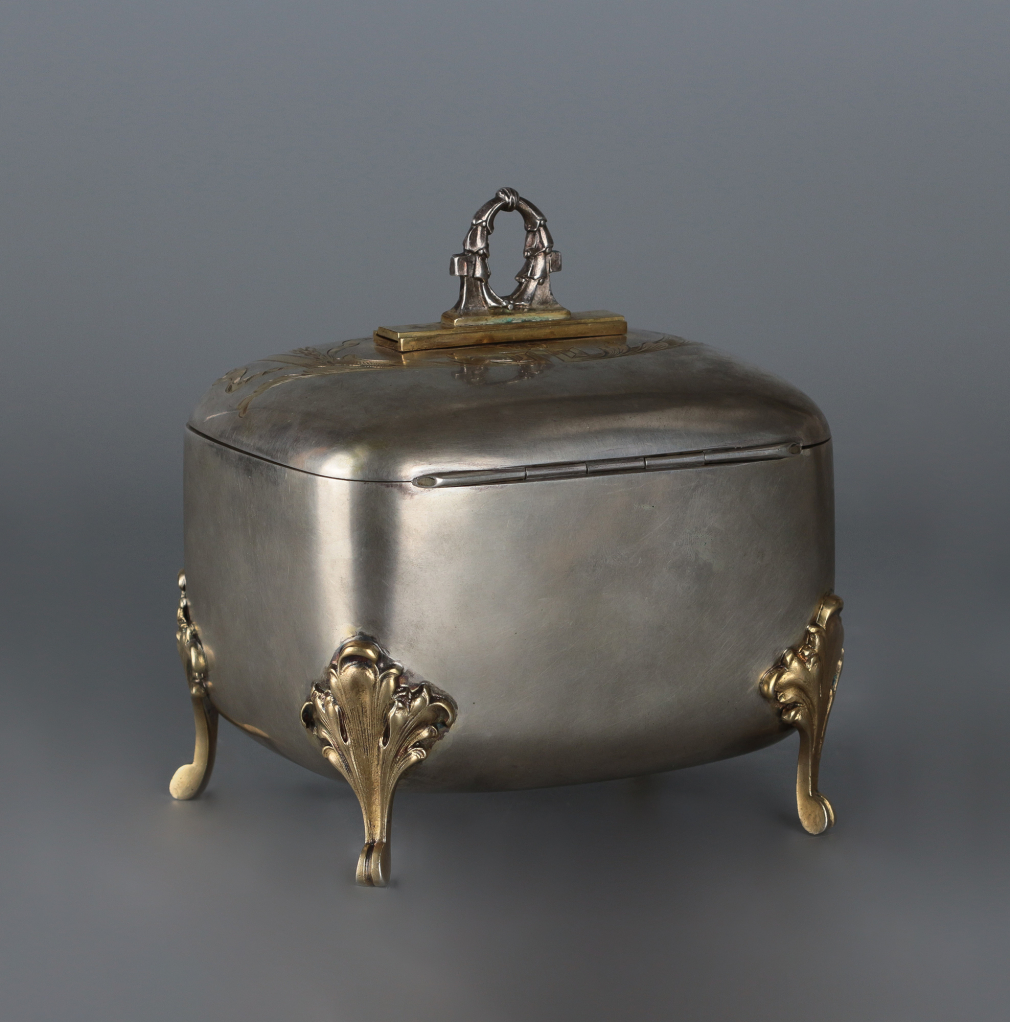 Шкатулка-копилка серебряная 00459-24