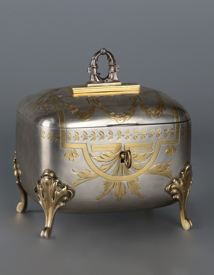 Шкатулка-копилка серебряная - фото - 3