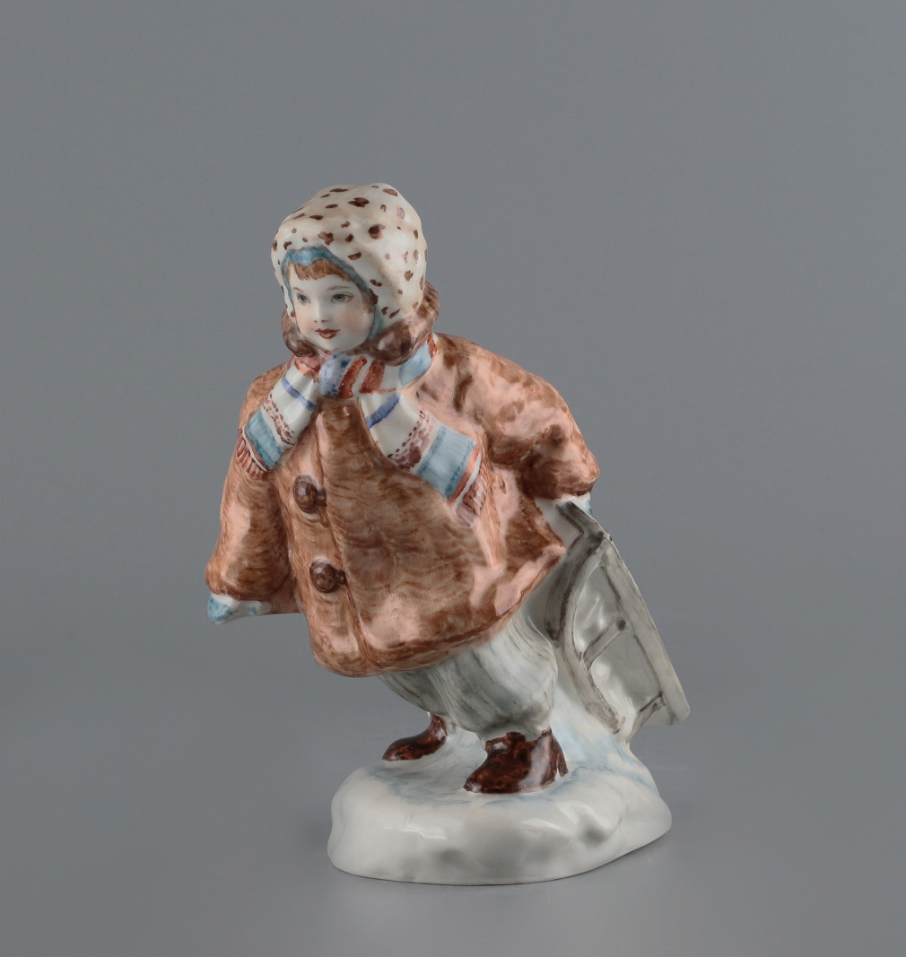 Скульптура Мальчик с санками - фото - 3