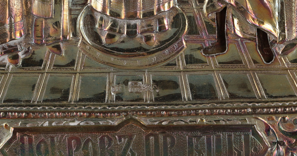 Икона Покров Пресвятой Богородицы в серебряном окладе 00471-24