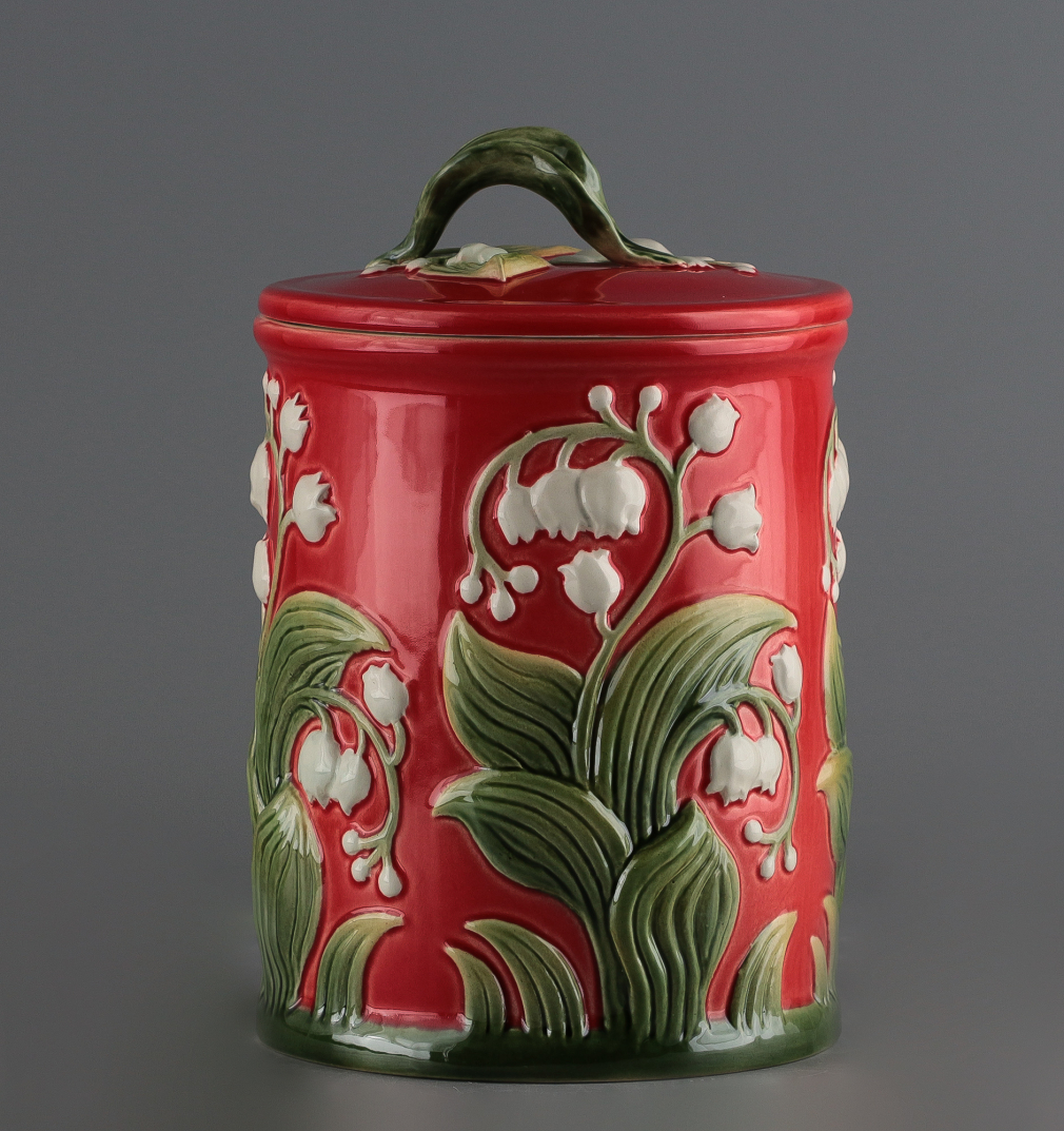 Банка для хранения с крышкой Ландыш (цветная) - фото - 4