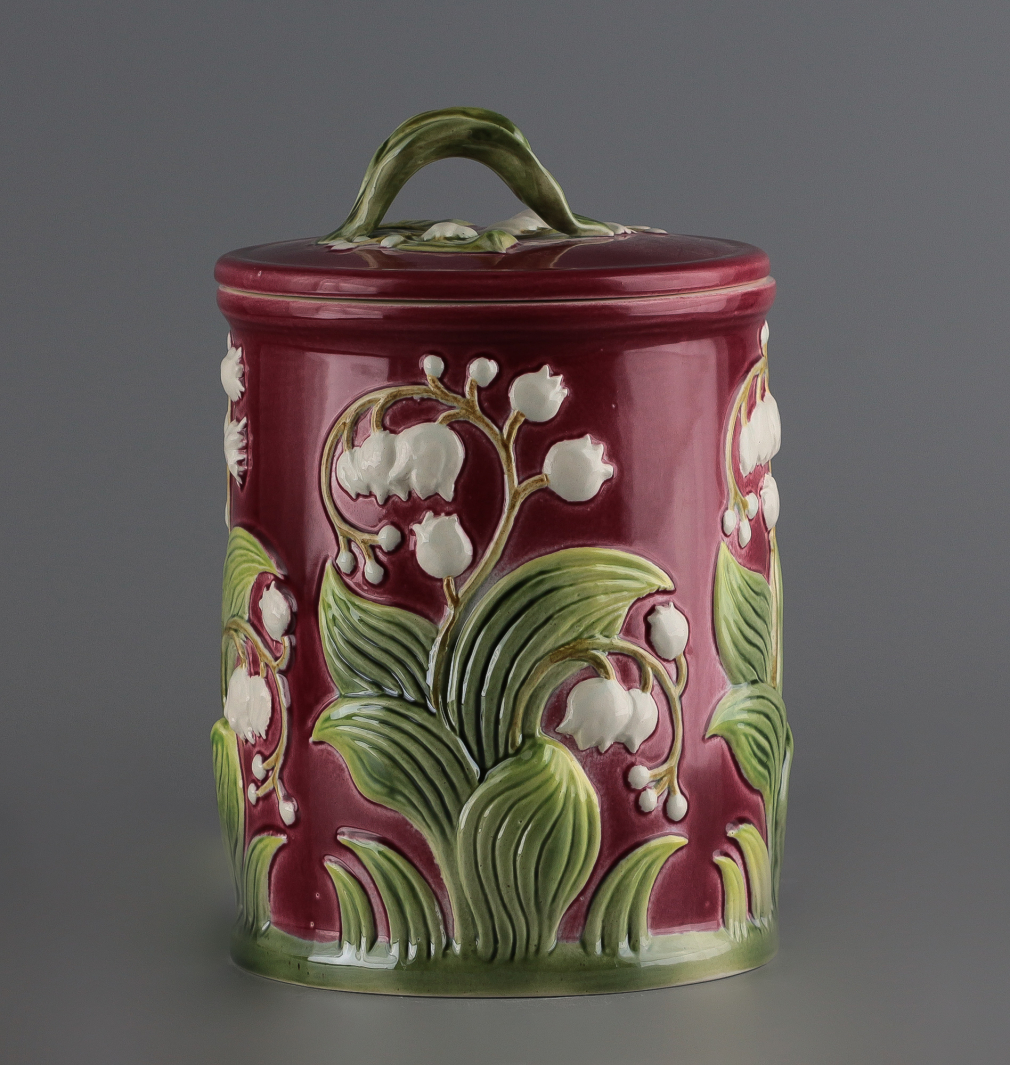 Банка для хранения с крышкой Ландыш (цветная) 1_2812